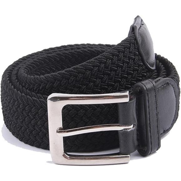 Canvas Elastic Fabric Woven Stretch Multicolored Braided Belts Men or Womens - Picture 3 of 4